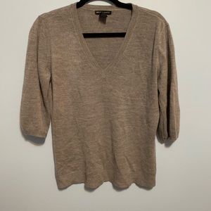 New York & Company Grey V Neck Sweater